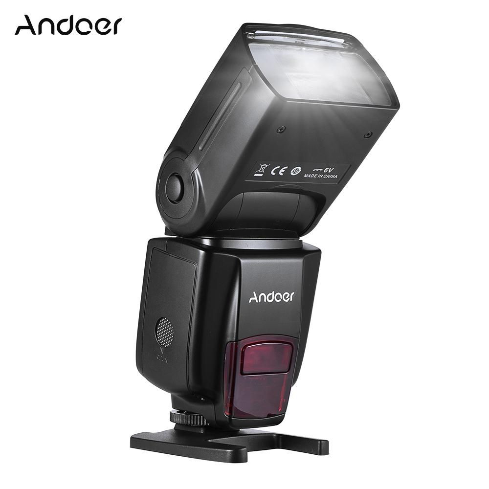 Andoer AD560 IV 2.4G Wireless Universal On-camera Slave Speedlite Flash Light GN50 LCD Display for DSLR Cameras