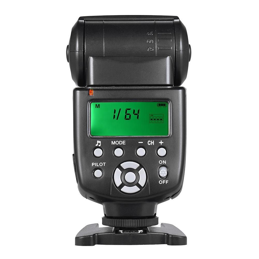 Andoer AD560 IV 2.4G Wireless Universal On-camera Slave Speedlite Flash Light GN50 LCD Display for DSLR Cameras