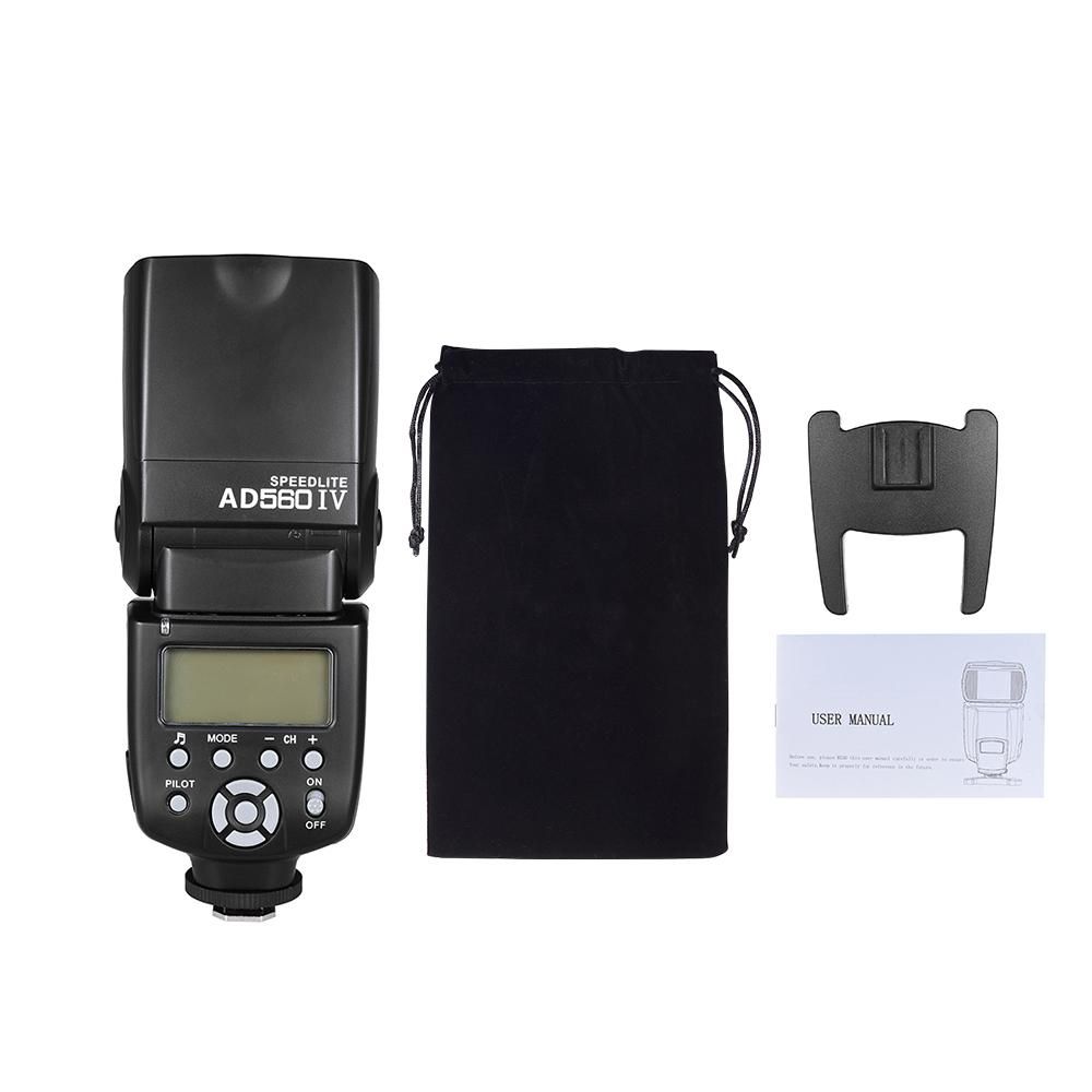 Andoer AD560 IV 2.4G Wireless Universal On-camera Slave Speedlite Flash Light GN50 LCD Display for DSLR Cameras