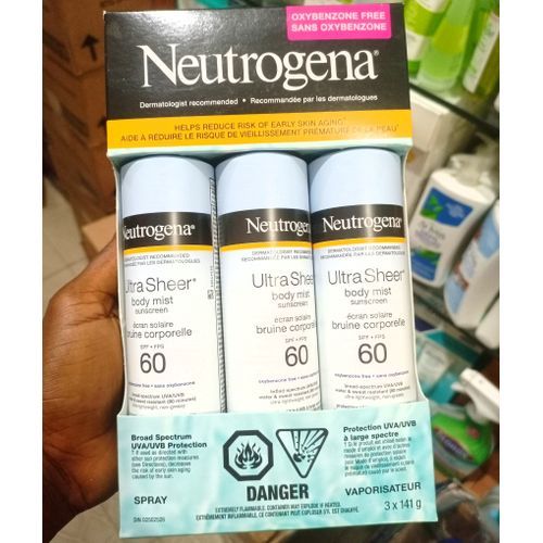 Ultra Sheer Body Mist Sunscreen SPF+60 X3