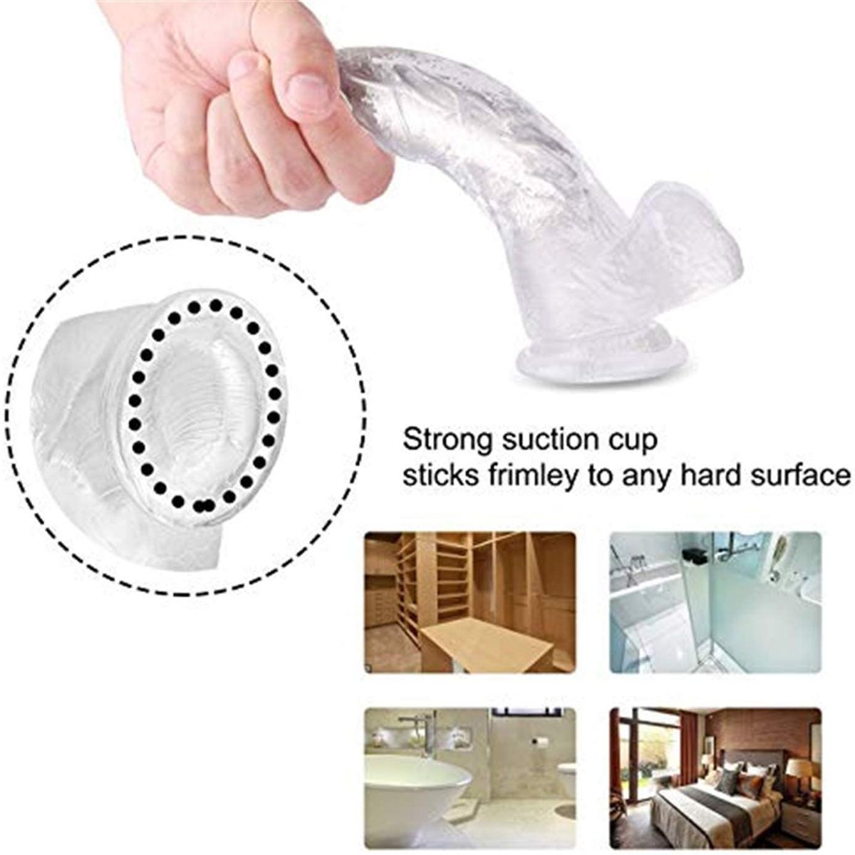 8 Inches Quality Pleasuring Dildo Sex Toy With Gspot Stimulator+1Free Dildo Belt