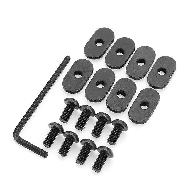 4Pcs Polymer 20mm Picatinny Rail For Handguard Laser Scope Black