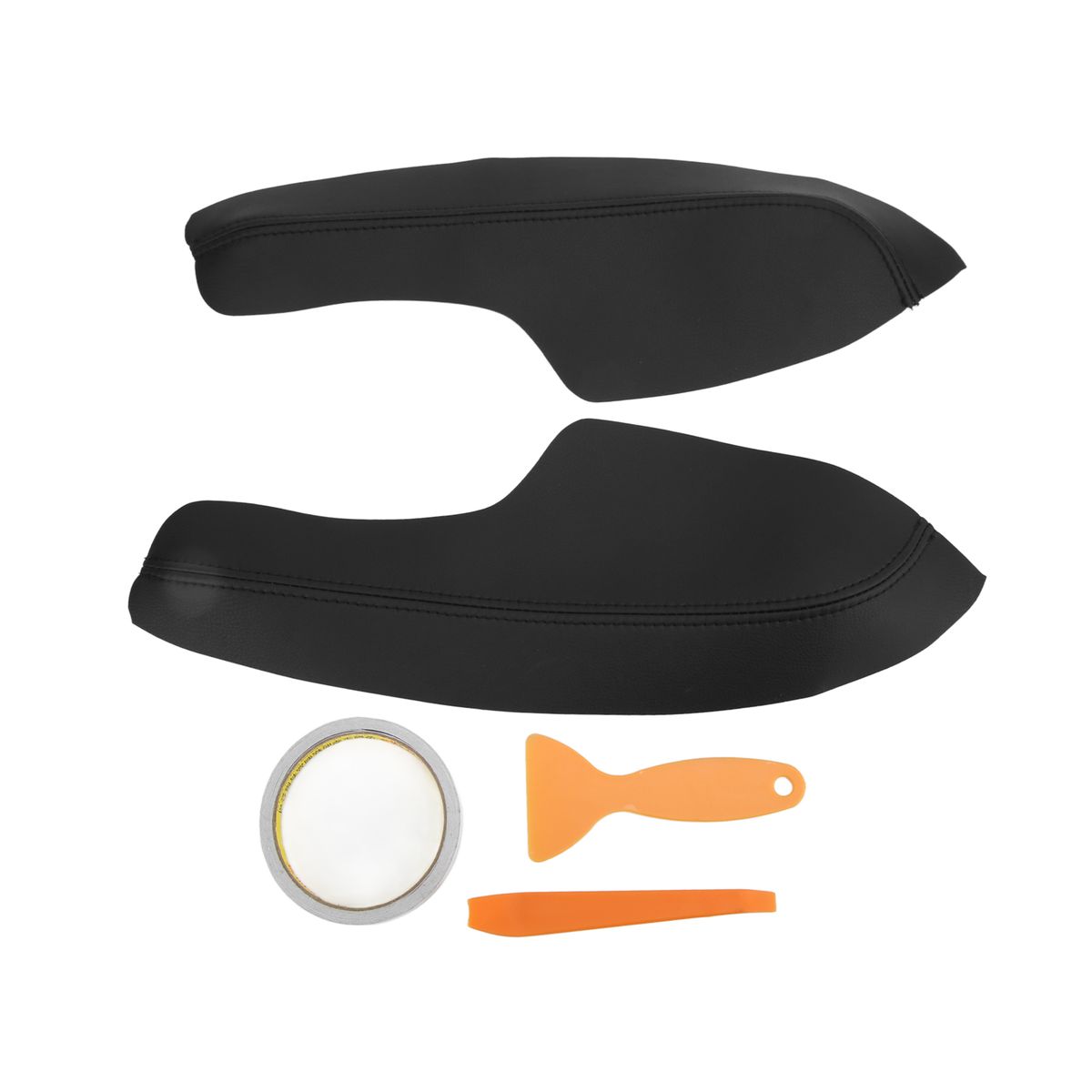 1 Pair Black Front Door Panel Armrest Cover Car Interior