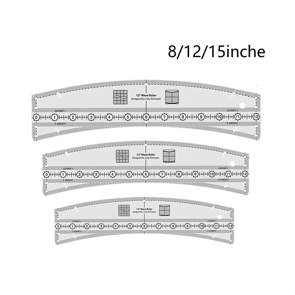 8 Inch Wavy Template Ruler Sewing Template Ruler DIY