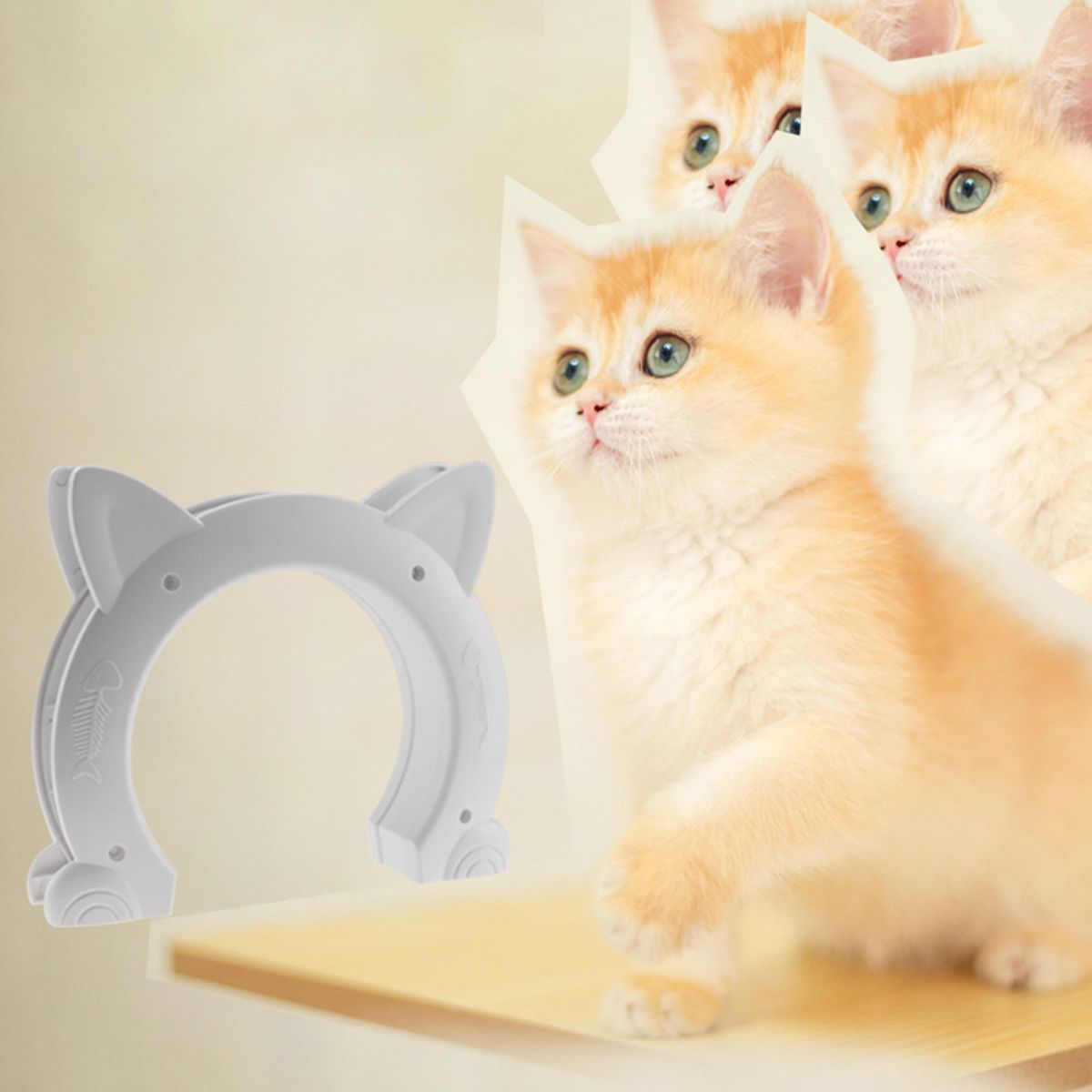 Universal Interior Cat  Smooth Large Cat Shaped  Hole Gate