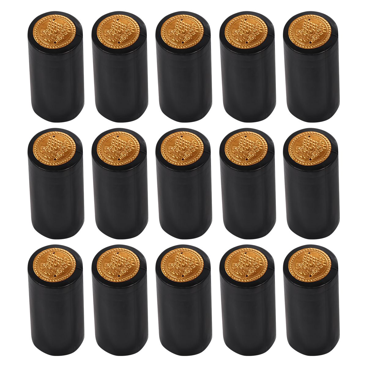 Shrink Bottle Heat Capsules Bottles Homebrew Sleeves Caps Sealer Shrinker Sealing Pvc Film Capwrap Sealcapsule Corks Cover Black