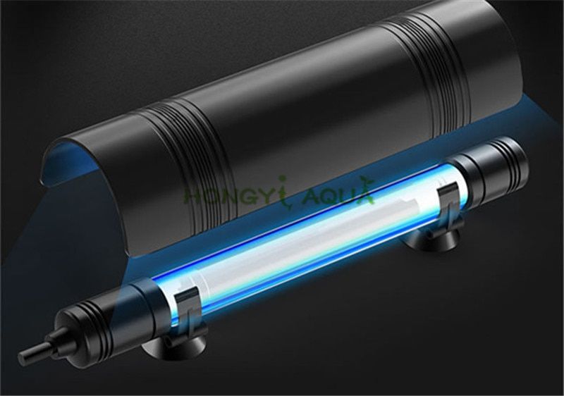 Fish Tank UV Germicidal Lamp Ultraviolet Fish Pond Clean Water Submersible Sterilization Lamp Aquarium Disinfection Lamp 6W
