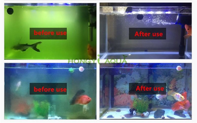 Fish Tank UV Germicidal Lamp Ultraviolet Fish Pond Clean Water Submersible Sterilization Lamp Aquarium Disinfection Lamp 6W
