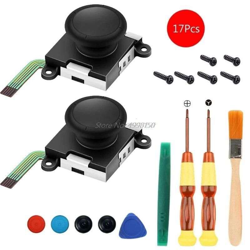 For Switch Controller Housing Left Right Handle Joystick Thumb Sticks Screwdriver Disassembly Tool Thumbstick Caps Set Dropship