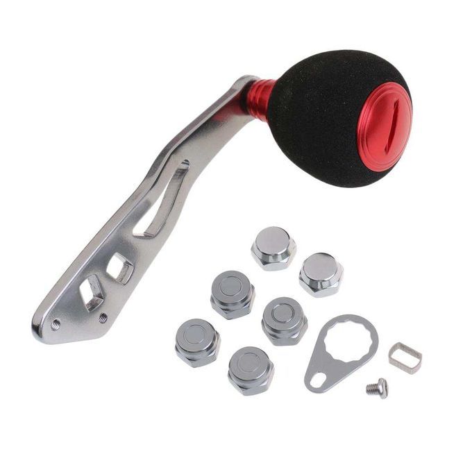 Metal  Reel Handle EVA Knobs Baitcasting Reel Handle For S Red