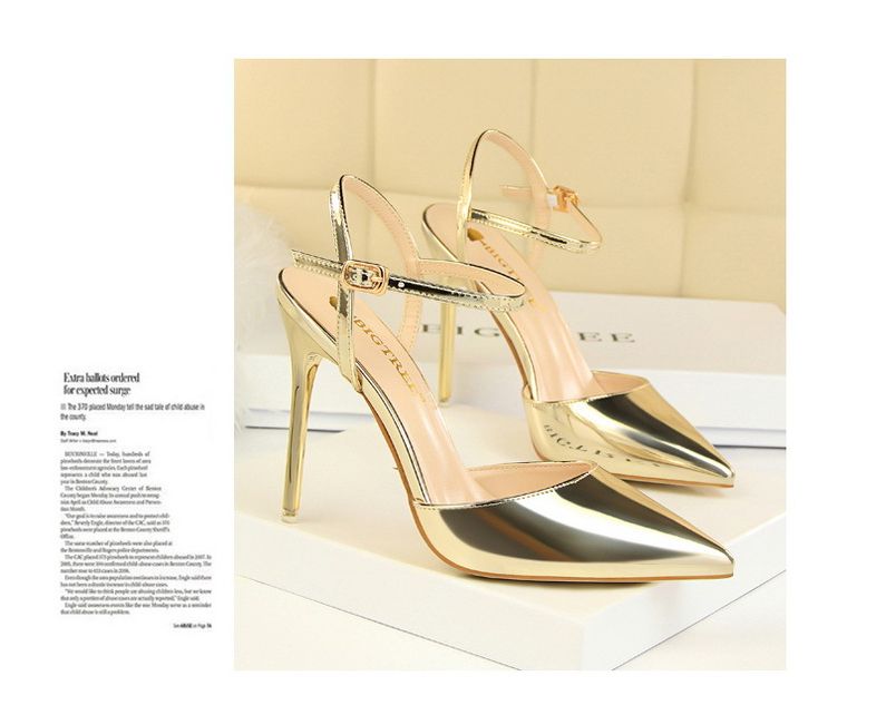 Ladies High Heels 10.5CM Super High Heel Pointed Toe High Heels Gold