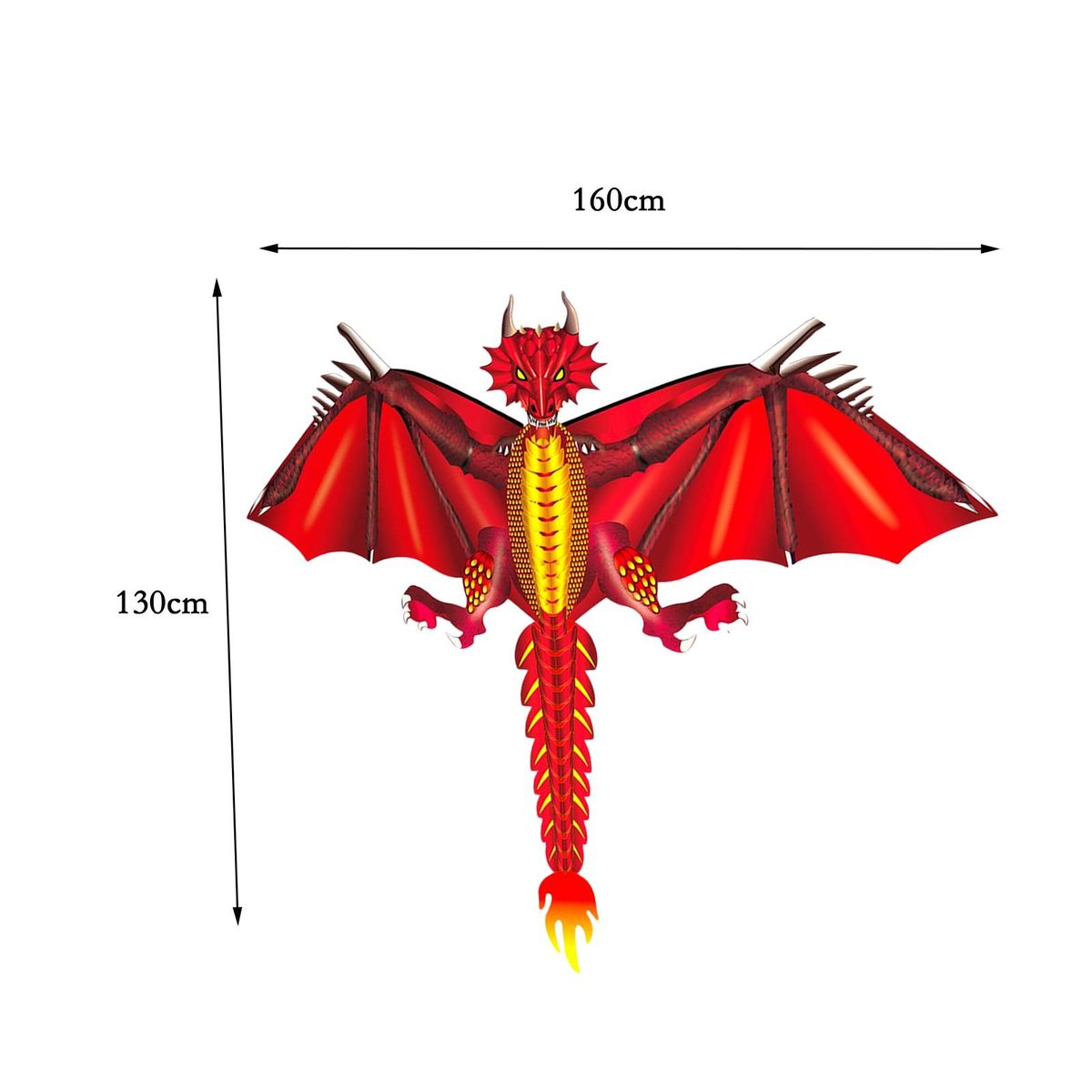 Wildlife Spring Kite Set Colorful Funny Cloth Large Red