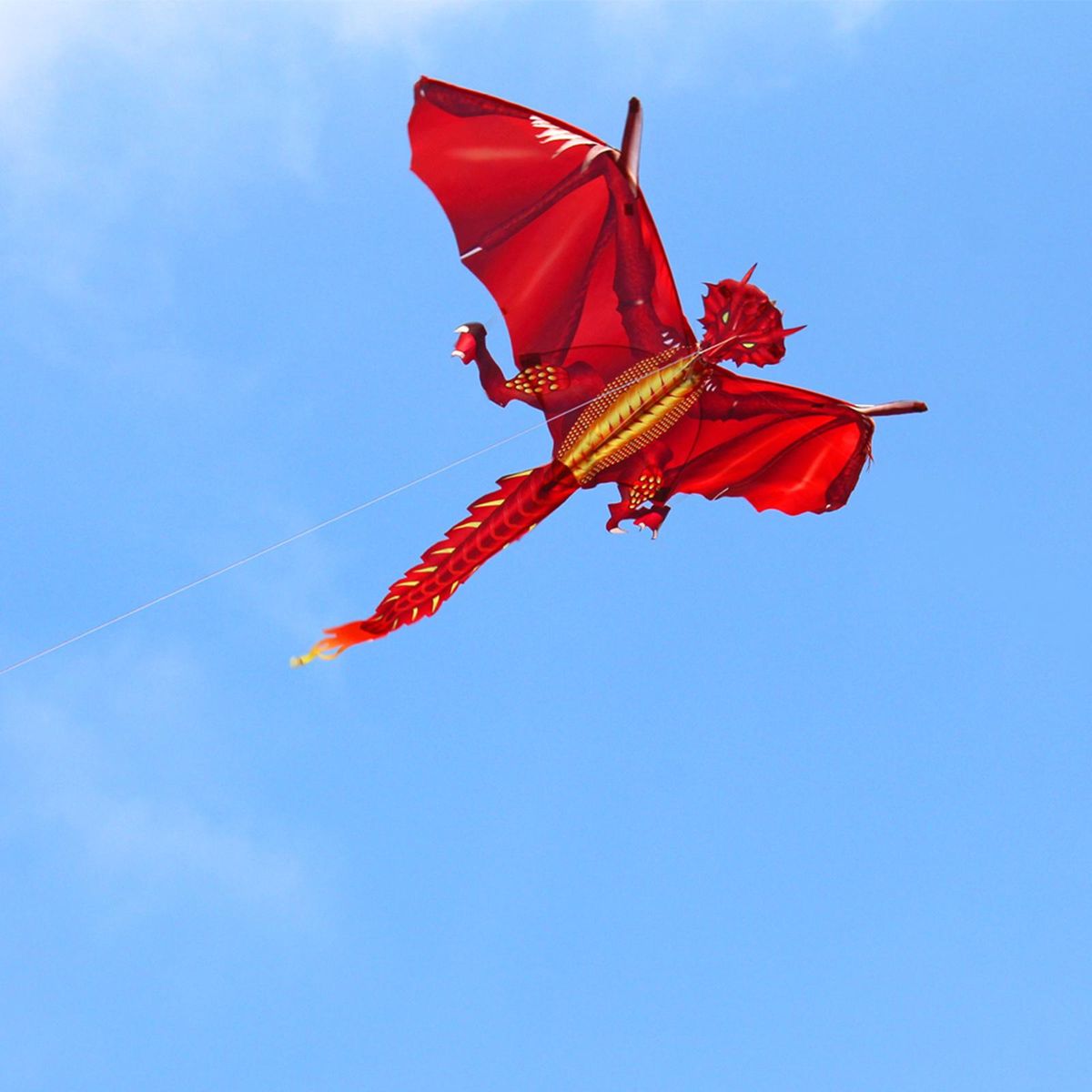 Wildlife Spring Kite Set Colorful Funny Cloth Large Red
