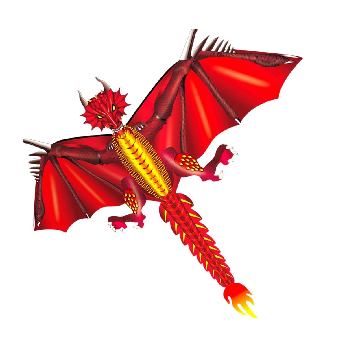 Wildlife Spring Kite Set Colorful Funny Cloth Large Red