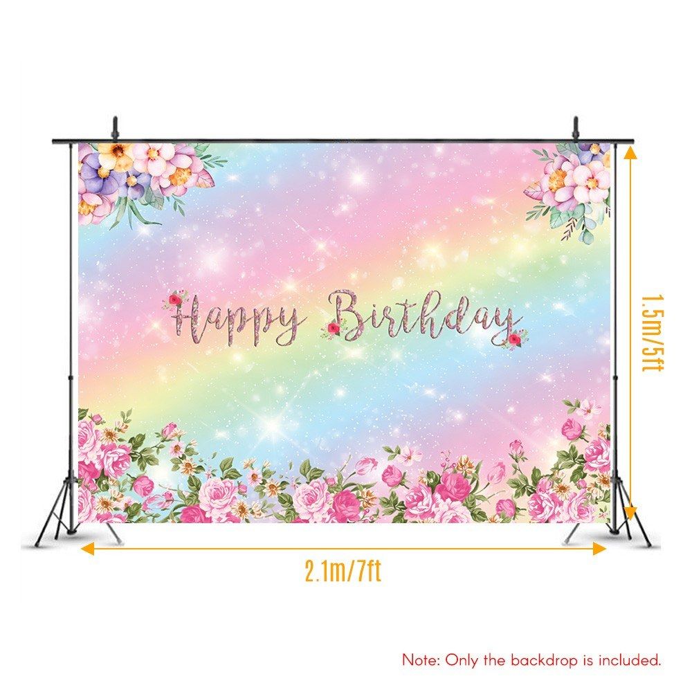 7*5ft Happy Birthday Cartoon Backdrop Baby Shower Kid