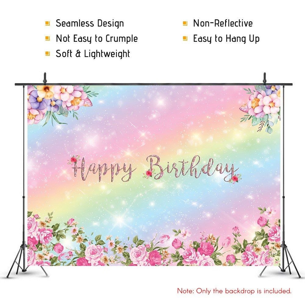 7*5ft Happy Birthday Cartoon Backdrop Baby Shower Kid