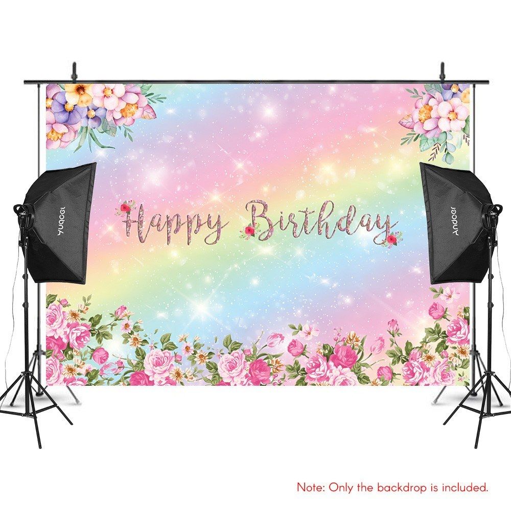 7*5ft Happy Birthday Cartoon Backdrop Baby Shower Kid
