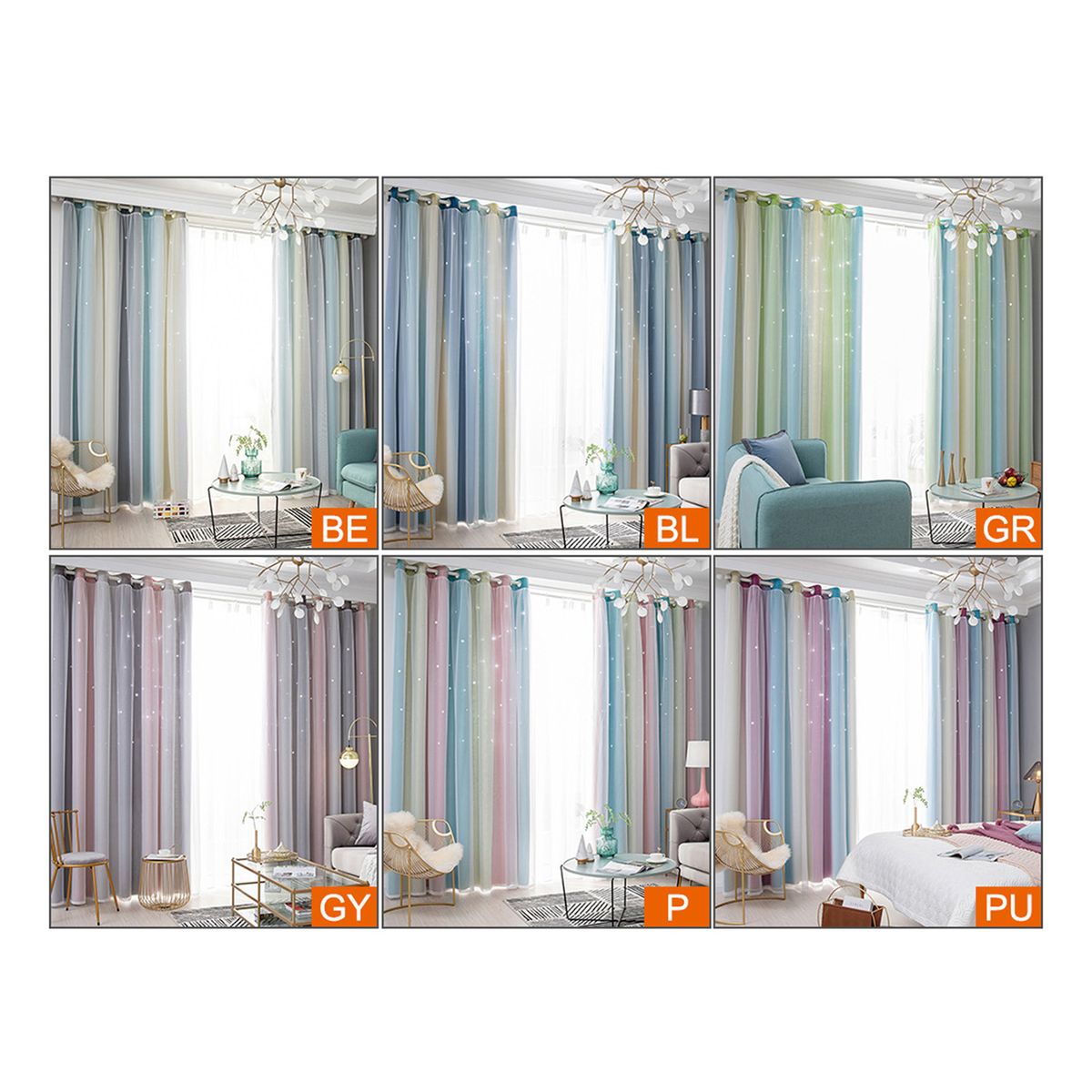 Star Curtains Stars Blackout Curtains For Kids Girls Bedroom