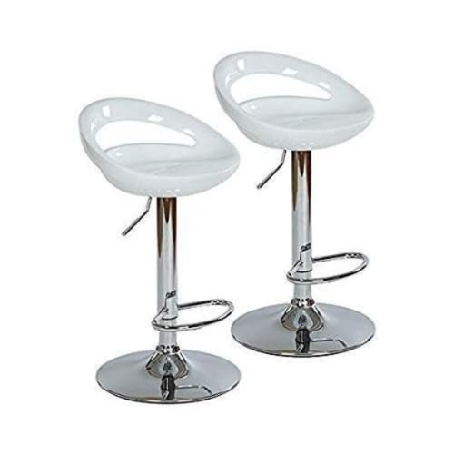 Adjustable Bar Stool - Set Of 2 -White