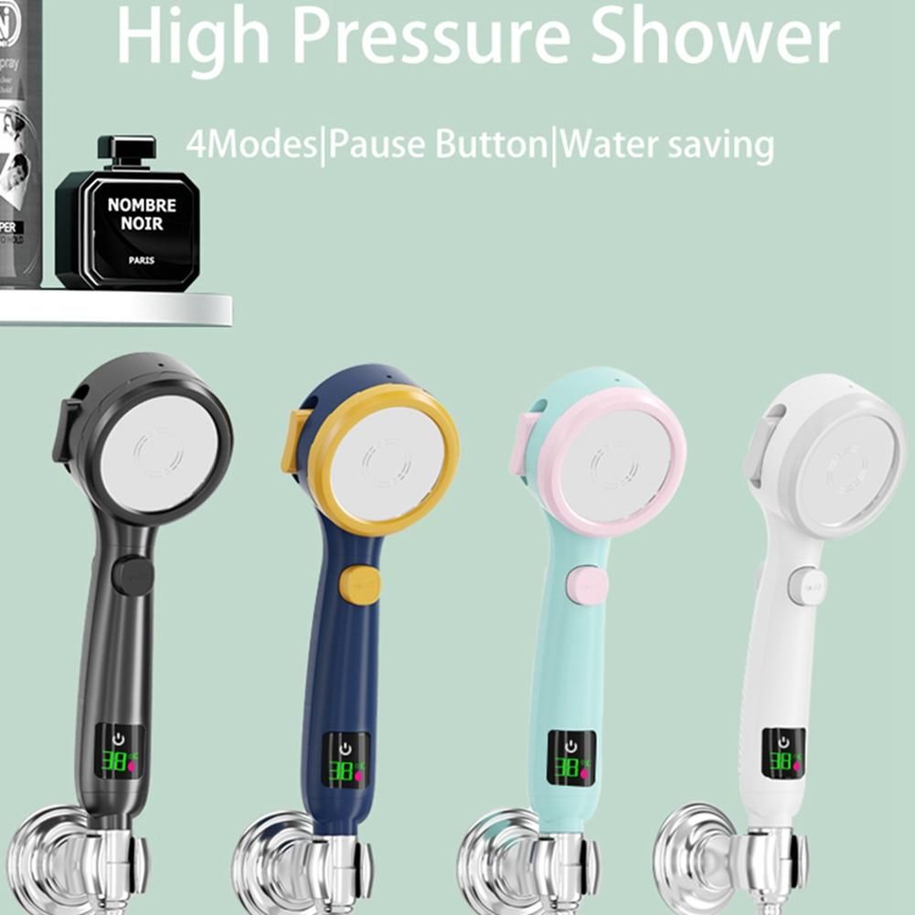 Temperature Display Shower Head Handheld No Charging