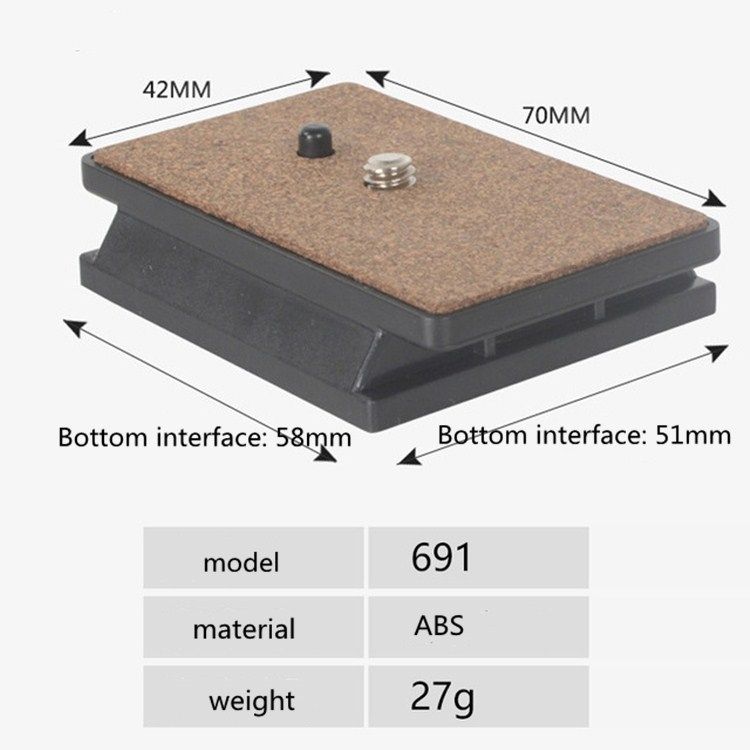 BEXIN Tripod Gimbal Quick Release Plate For YUNTENG 691