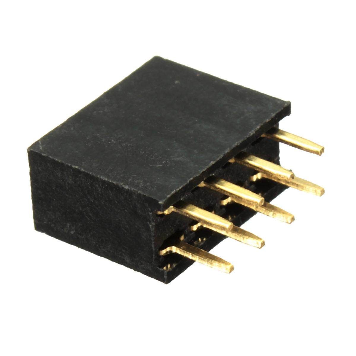 10PCS 2x4 Pin 8P 2.54mm Double Row Female Straight Header Pitch Socket Pin Strip