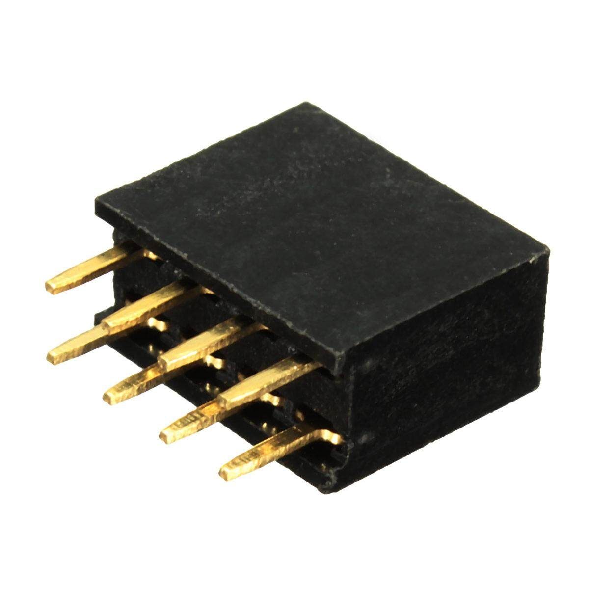 10PCS 2x4 Pin 8P 2.54mm Double Row Female Straight Header Pitch Socket Pin Strip