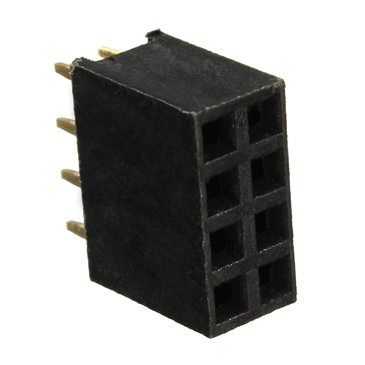 10PCS 2x4 Pin 8P 2.54mm Double Row Female Straight Header Pitch Socket Pin Strip