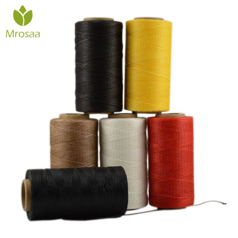 High Quality 260 Meters 1mm 150D Leather Waxed Thread Cord For DIY Handicraft Tool Leather Hand Stitching Thread Sewing Threads White