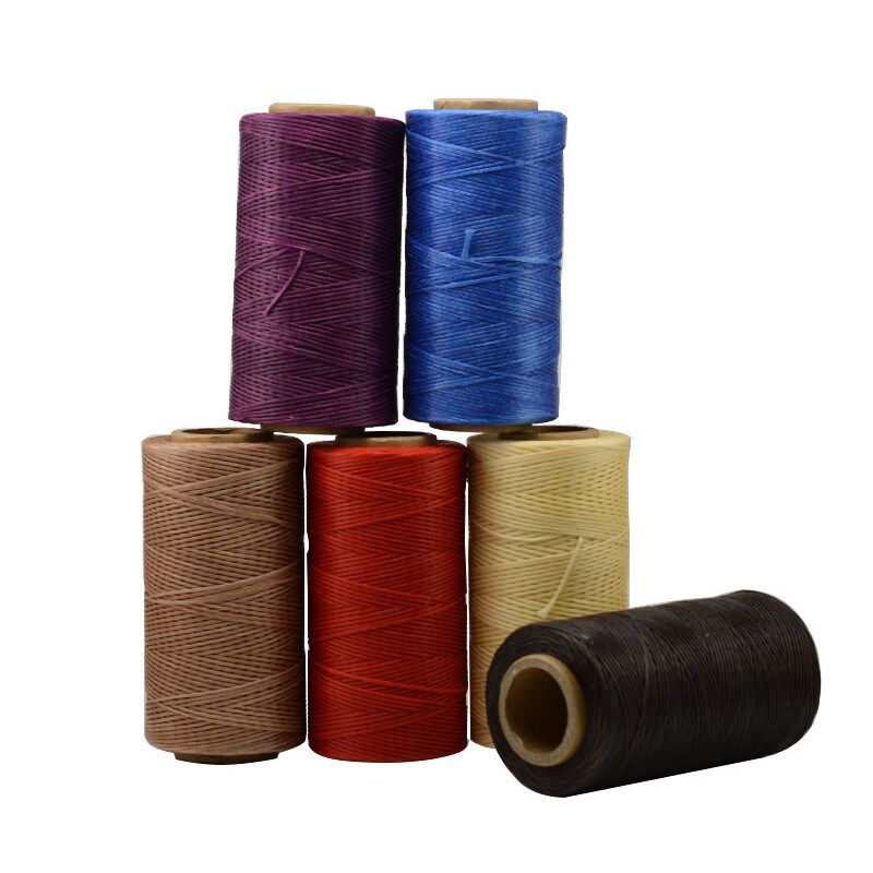 High Quality 260 Meters 1mm 150D Leather Waxed Thread Cord For DIY Handicraft Tool Leather Hand Stitching Thread Sewing Threads White
