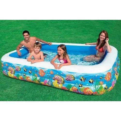Intex Inflatable Swimming Pool With Pump- 10ft By 6ft