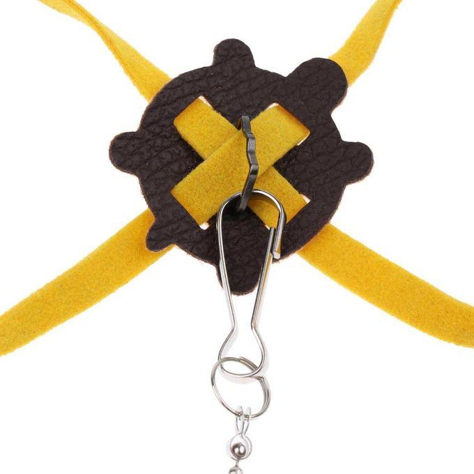 Adjustable Reptile Lizard Turtle Harness Leash Fashion For Yellow