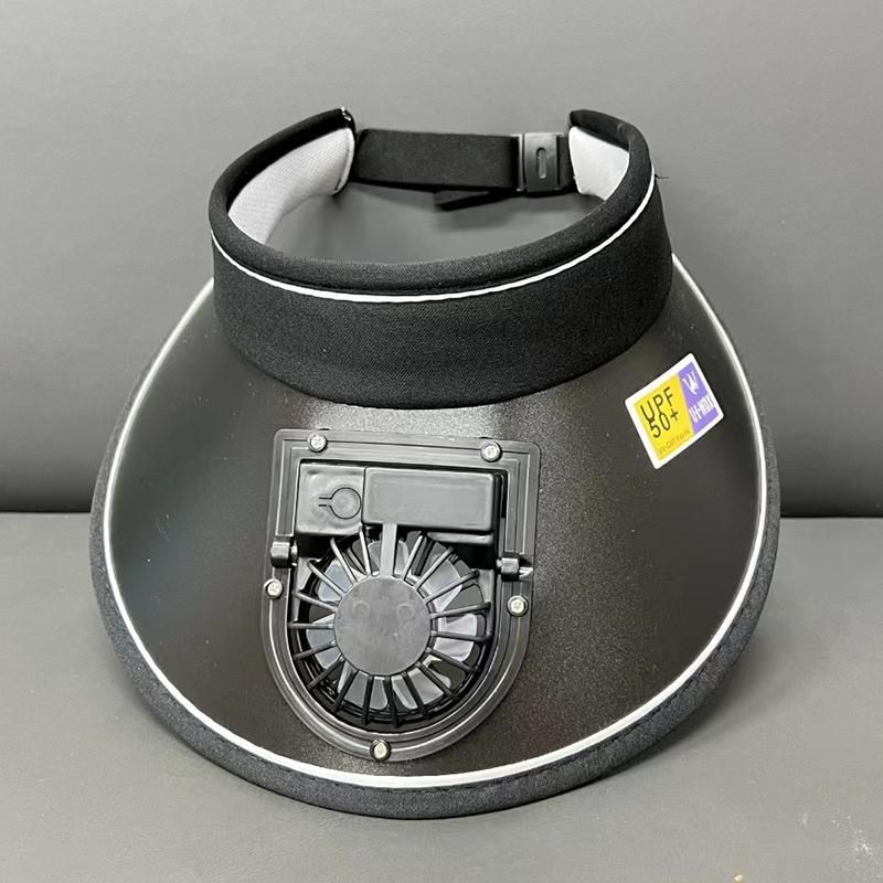Fan hat sunshade sunblock usb charging face cover outdoor empty top big cornice
