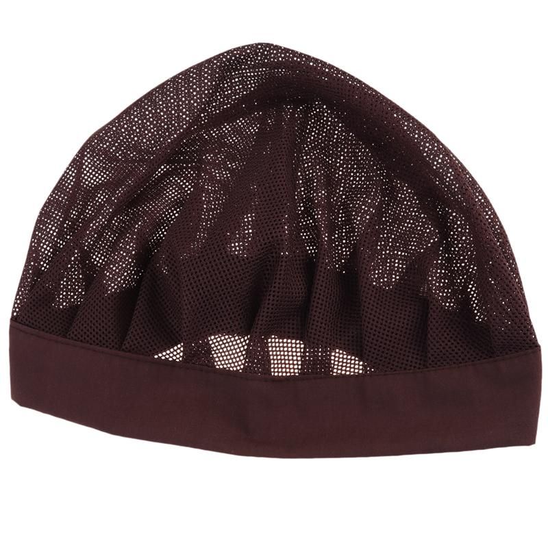 Exquisite Cotton Hat Useful Prevent Hair Loss Breathable  Head Protector For Home Daily Use (Wide-brimmed And Elastic, Coffee)-Coffee