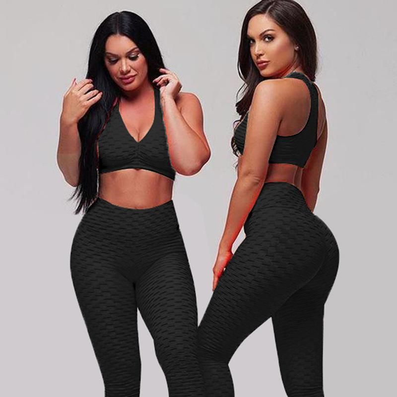 Jacquard breathable hip lifting tights fitness wear sweat-absorbing exercise slimming yoga pants