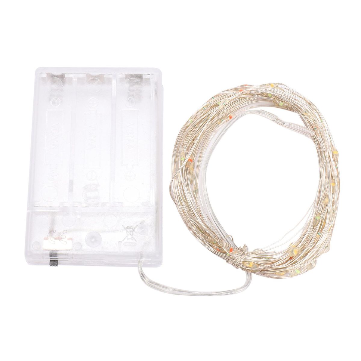 Fairy Lights Battery 10M 100 Leds Silver Wire