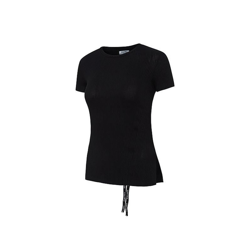 2022 new outdoor running short sleeve yoga suit top Korean personalized drawstring yoga fitness suit