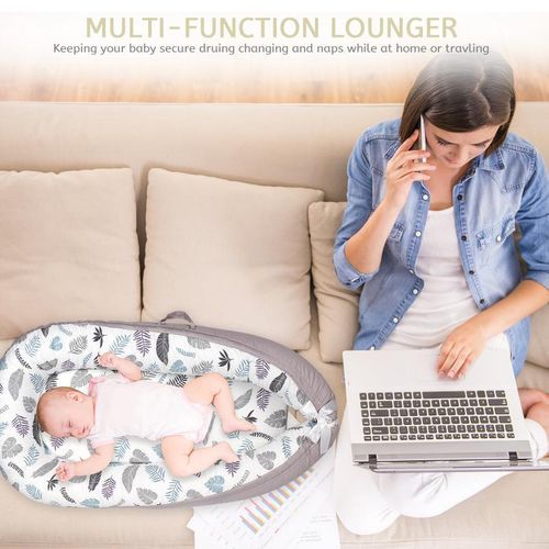 PORTABLE BABY LOUNGER NEST BED CO-SLEEPER (PURPLE)
