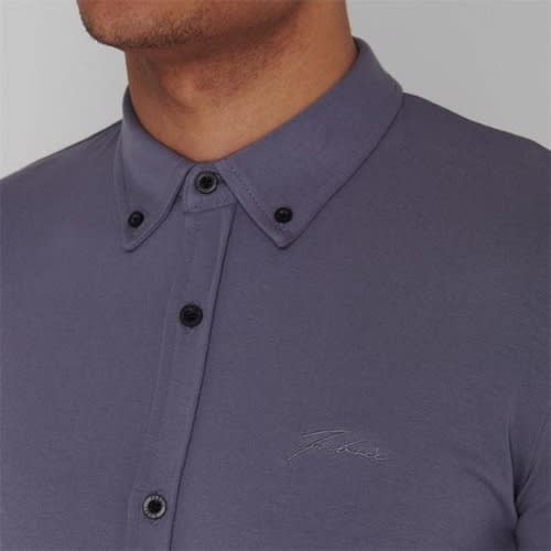 Men's Long Sleeve Jersey Shirt -dk Grey