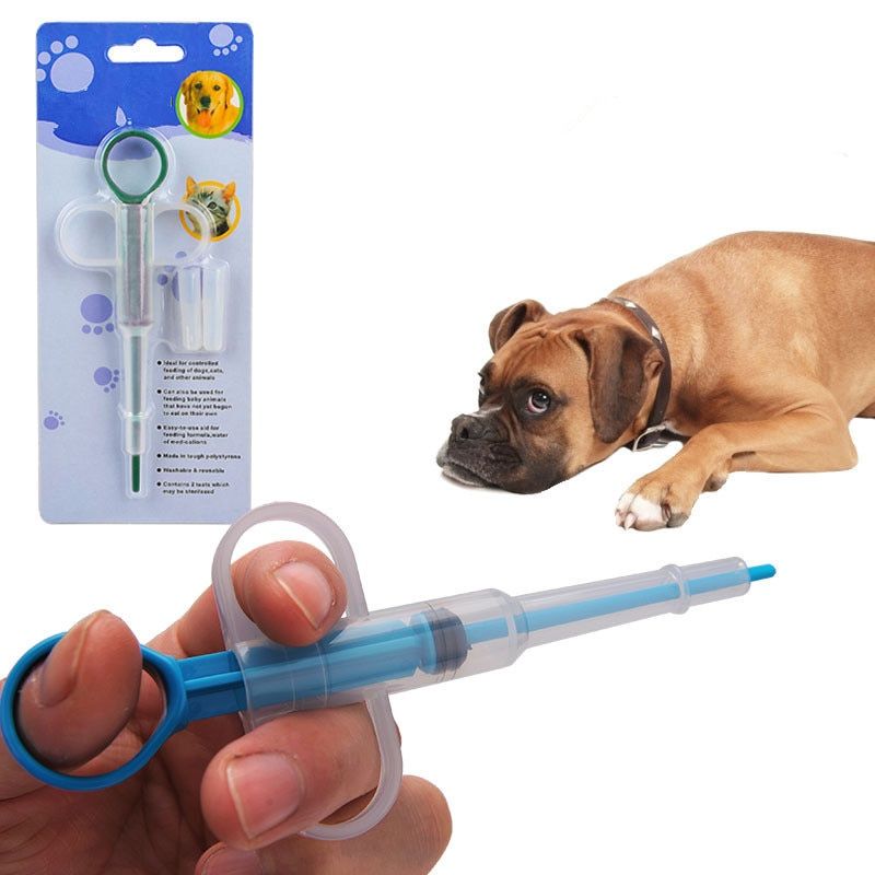 Dog Cat Piller Medicine Dispenser Leak-proof PP Pills Capsule Tablet Pusher Feeding Injection Needle Kit Pet Puppy Dog Feeder