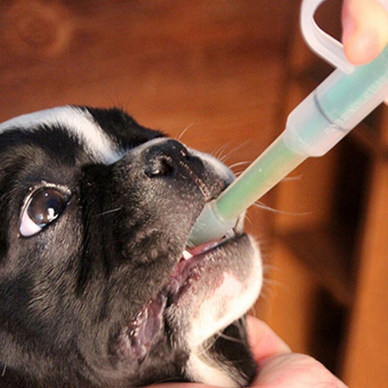 Dog Cat Piller Medicine Dispenser Leak-proof PP Pills Capsule Tablet Pusher Feeding Injection Needle Kit Pet Puppy Dog Feeder