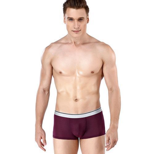 4 Pieces Breathable Men Panties Plus Size Elasticity Ice Silk Boxer Briefs