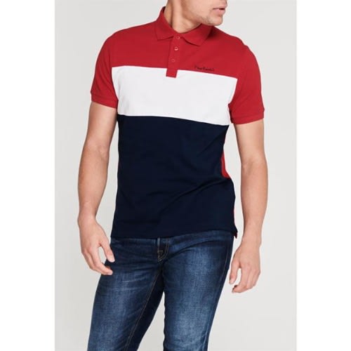 Cut And Sew Polo Shirt Red