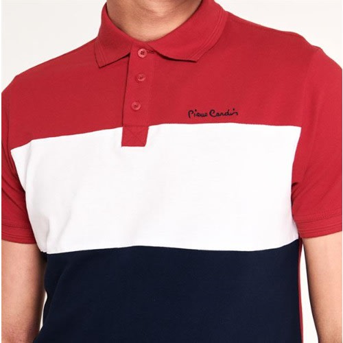 Cut And Sew Polo Shirt Red