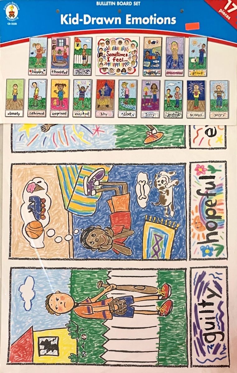 CARSON DELLOSA BIG BULLETIN BOARD SET: KID-DRAWN EMOTIONS