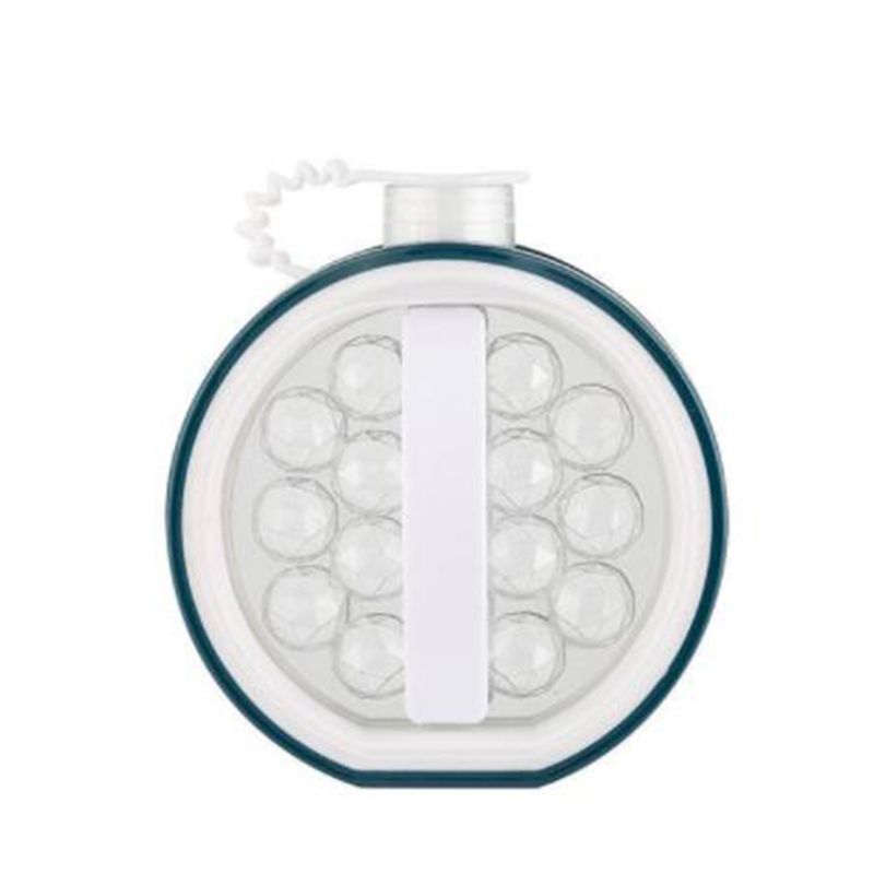 2 In 1 Ice Ball Maker Portable Creative Ice Kettle Cubic Container Ice Cube Round Tray Mold DIY Iattice Kettle Bar Kitchen Tools-Blue