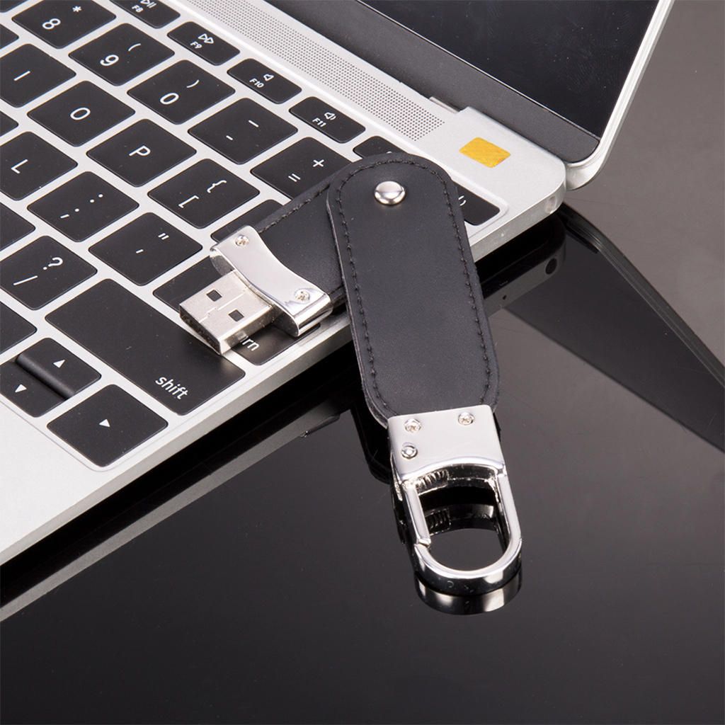 PU Leather USB2.0 Flash Memory Stick Thumb Disk Alloy
