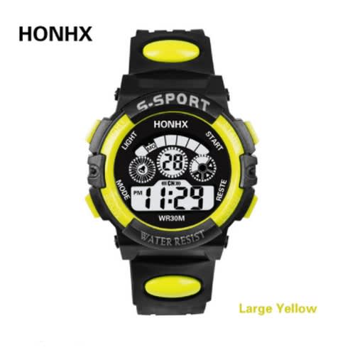 Sports Led Digital Military Watch-Black & Yellow