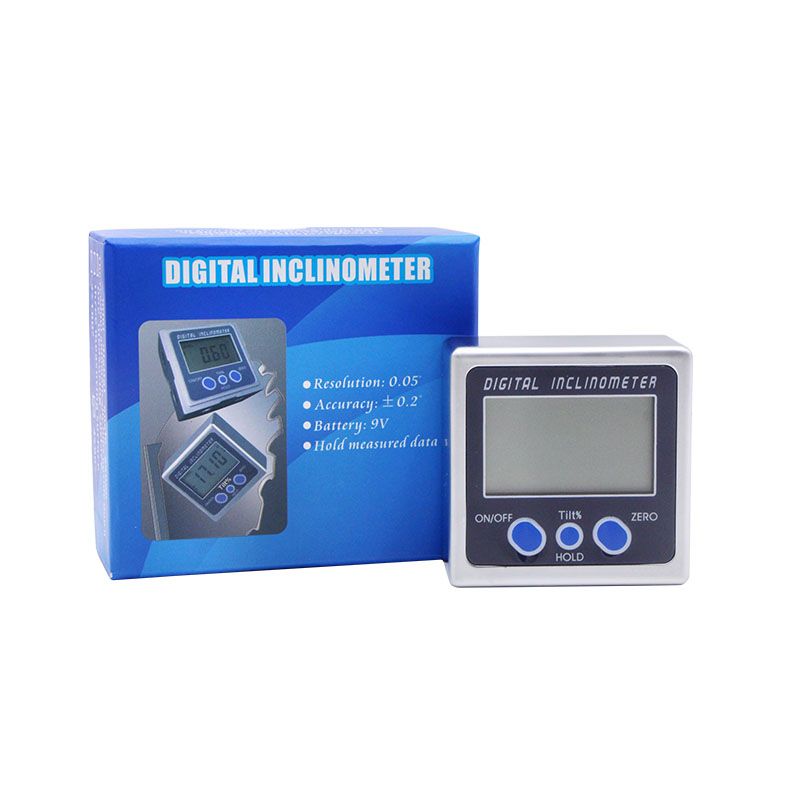 Bevel Box Inclinometer With Magnets Light Digital Angle Gauge