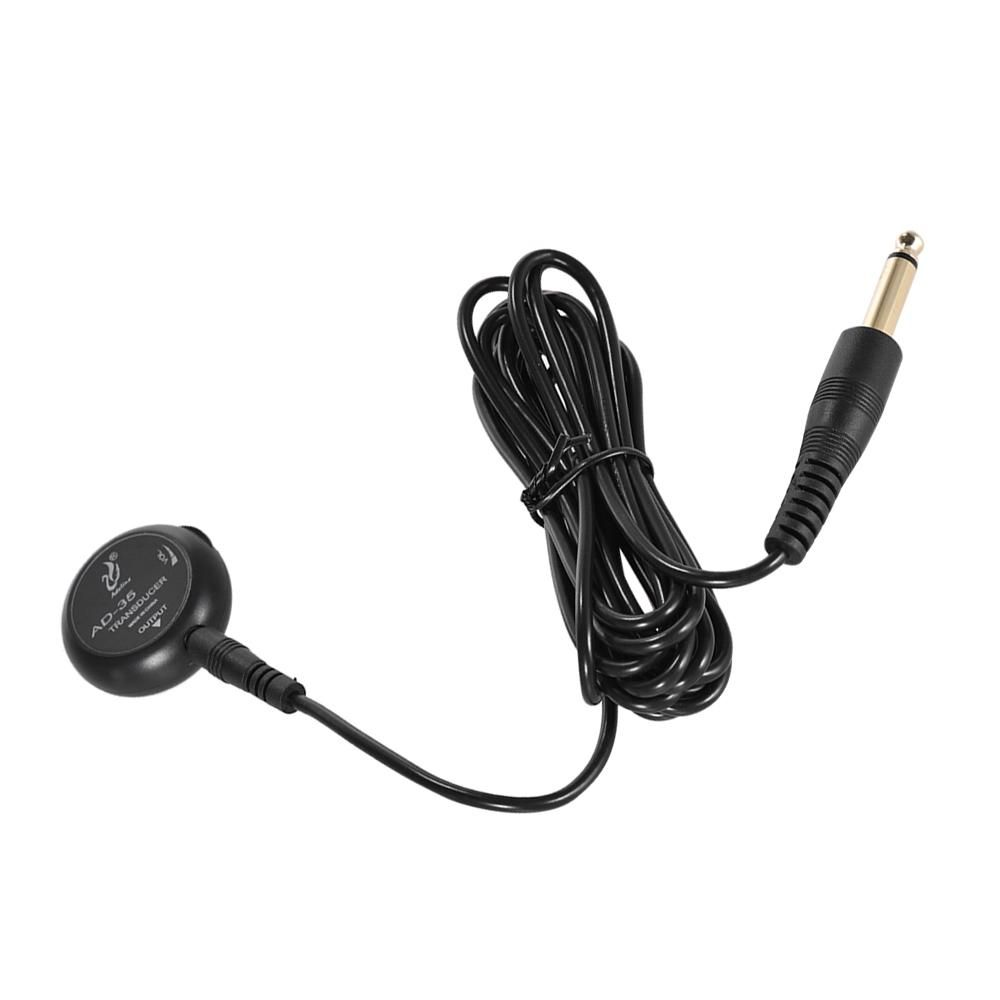 Adeline AD-35 Mini Piezo Pickup Contact Microphone Transducer with 6.35mm Output Plug 3 Meters Cable for Acoustic Classical Folk Guitar Violin Ukulele